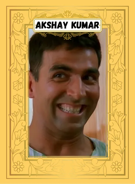 Actor card, gold frame