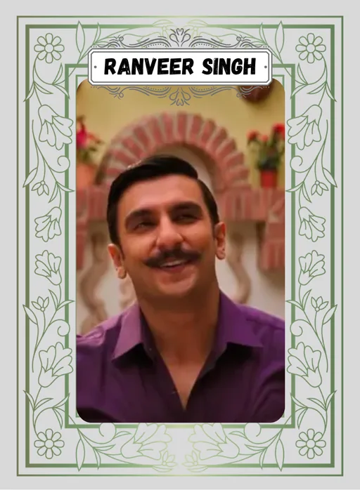 Actor card, silver frame