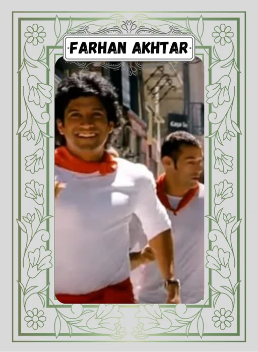 Actor card, silver frame
