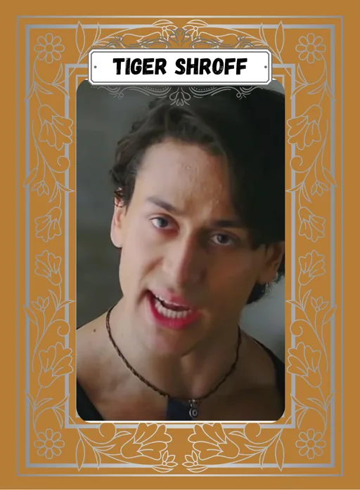 Actor card, bronze frame